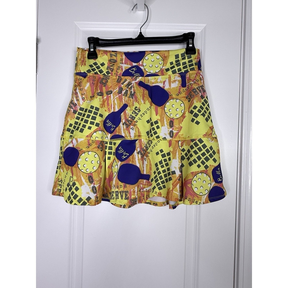Pickleball Bella lot of 2 Graffiti &‎ Angle Shot Skirt Sz 2 Women's Aline Skort - Picture 4 of 9
